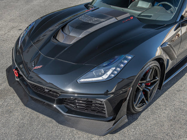 2019 CHEVROLET CORVETTE C7 ZR1 | CARBON FIBER FRONT LIP SPLITTER & SIDE WINGLETS GROUND EFFECTS